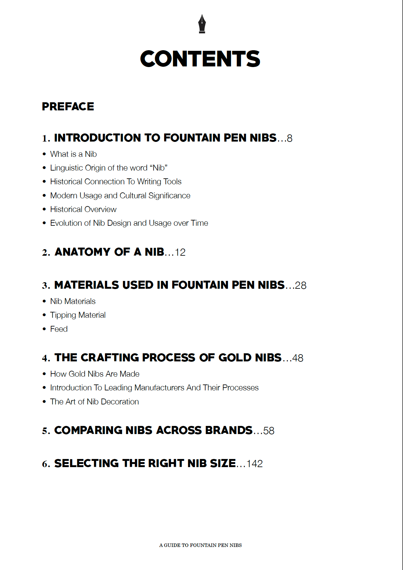 A Guide To Fountain Pen Nibs. ©